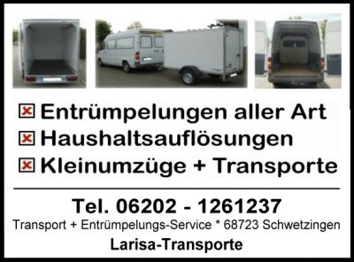 Transporter mit Fahrer ab 39 €. Transport + Umzug.