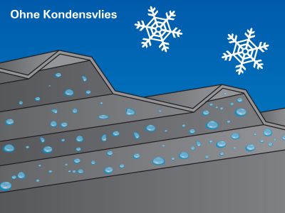 Antikondensat (Vlies) gegen Schwitzwasserbildung bei Trapezblech - zum selbst Nachrüsten. TOP