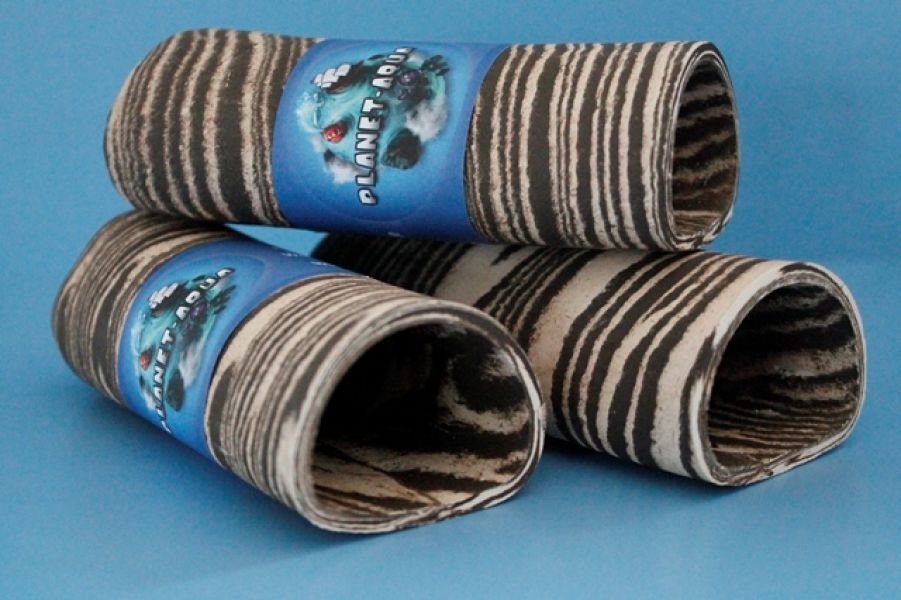 Welshöhle 12cm halbrund in Black & White für L-Welse Fische Prachtschmerle Aquariumhöhle Dekoration 