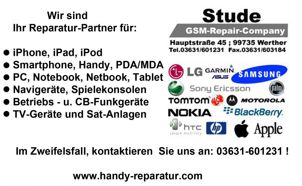 Smartphone Reparatur Nordhausen , iPhone, Samsung Galaxy, 