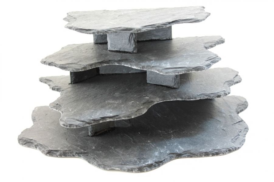 Schieferhöhle / Aquariumhöhle halbrund mit 3 Etagen fürs Aquarium