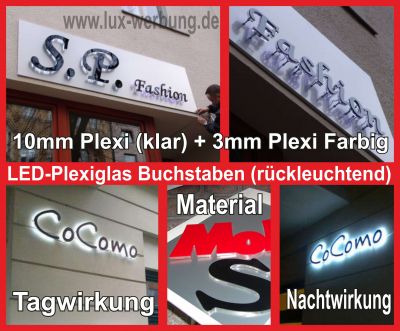 Leuchtwerbung Leuchtreklame Leuchtkästen Leuchtbuchstaben Profilbuchstaben mit LED Beleuchtung Berli