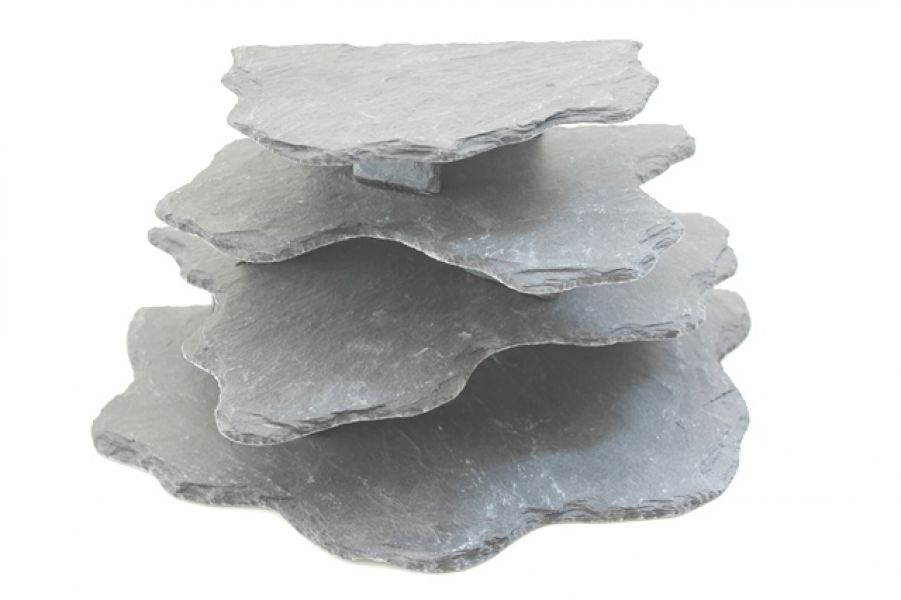 Schieferhöhle / Aquariumhöhle halbrund mit 3 Etagen fürs Aquarium