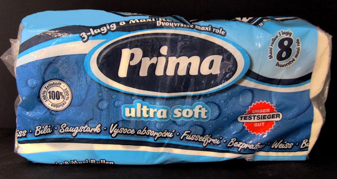 Prima Toilettenpapier 3 lagig / 8 Rollen 