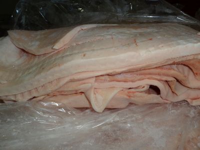 verkauf der Schweinfleisch - Rueckenspeck
