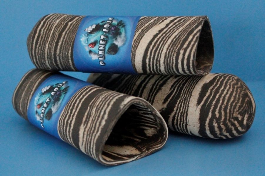 Welshöhlen 15cm Stollenform in schwarz / weiß für Welse Krebse Aquarium