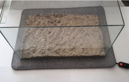 Aquarium oder Terrarium temperieren.