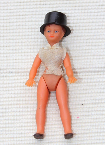 Rarität - Bräutigam - kleine Puppe um 1960 - Weichplastik - Vintage 