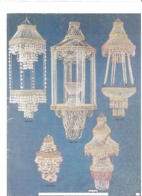Muschelartikel, Naturprodukte ( Chandeliers, Halsketten, Bags)