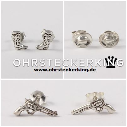 Ausgefallene Ohrstecker in Silber und Edelstahl