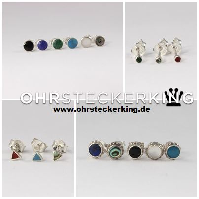 Ausgefallene Ohrstecker in Silber und Edelstahl