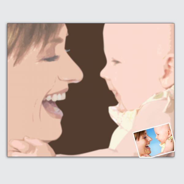 Porträt vom Foto im Pop-Art-Stil - Geschenkidee zu Weihnachten