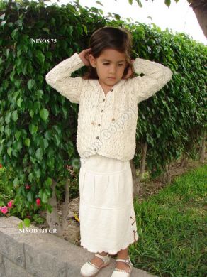 Mädchen Set, langer Rock mit Strickjacke aus ökologischer Pima Baumwolle