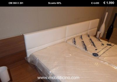 PIANCA Letto contenitore testata in ecopelle – mobili Ticino