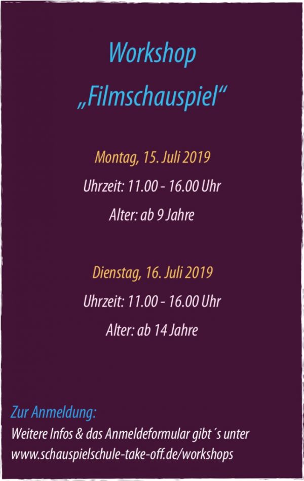 Bochum: Filmschauspiel-Workshops