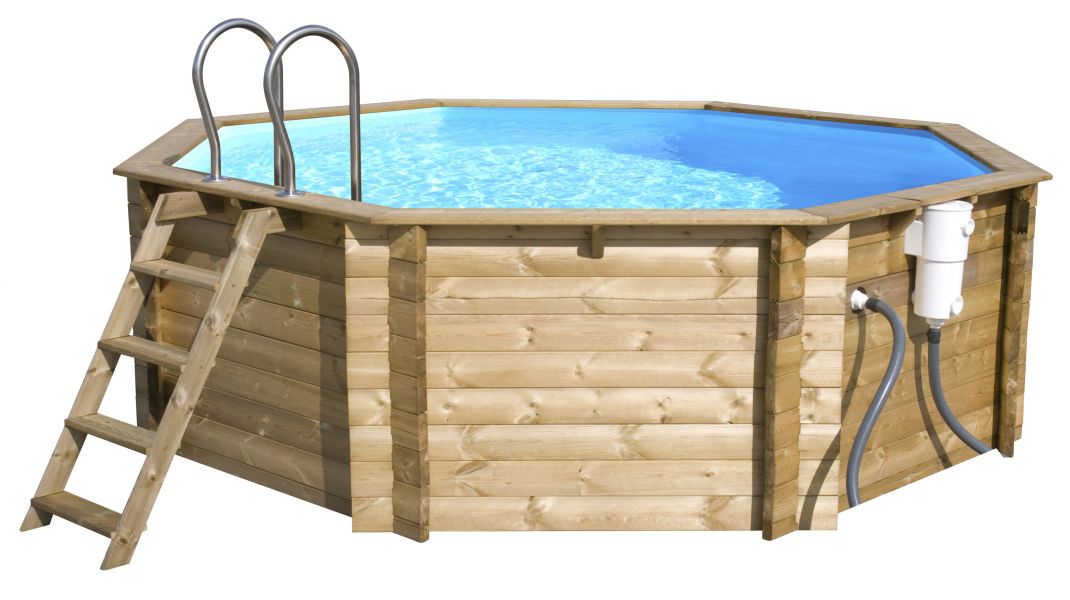 Pool Schwimmbad Holzpool Schwimmbecken Aufstellbecken Komplettset