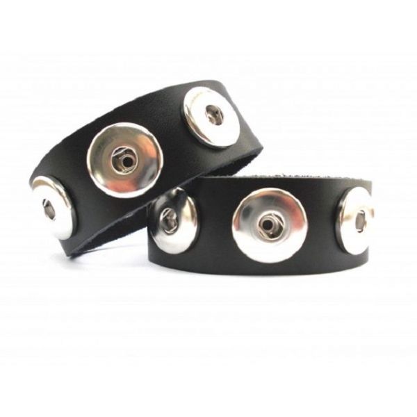 Chunk Click Armband aus echtem Leder in div. Farben Neuware