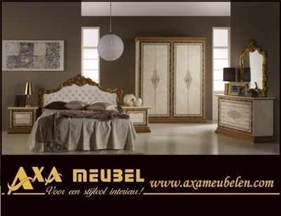 Schlafzimmer Set Nussbaum Furnier Klassische Italienische AXA Möbel