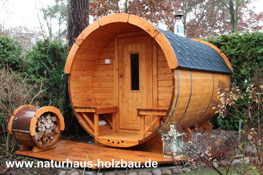 Fasssauna, Saunafass, Gartensauna, Saunapod, Aussensauna, Saunakota, Sauna