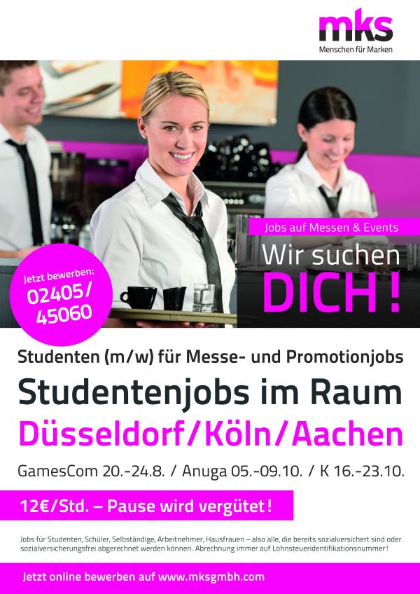 900€ in nur 8 Tagen!!!! TOP-Studentenjobs  (w/m/d) auf der „K“ in Düsseldorf!