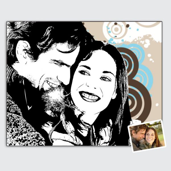 Porträt vom Foto im Retro-Stil - Geschenkidee zu Weihnachten