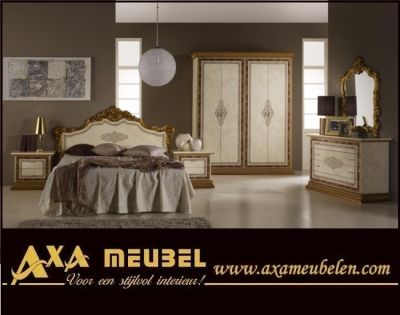 Schlafzimmer Set Nussbaum Furnier Klassische Italienische AXA Möbel