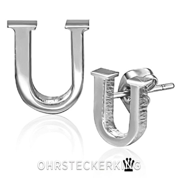 Ohrstecker Buchstaben, Alphabet, Edelstahl Neu