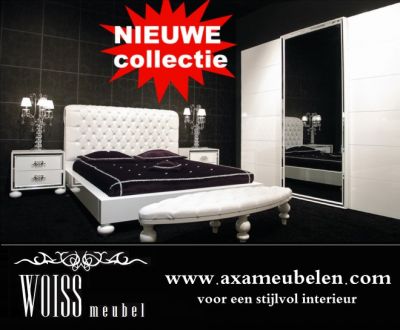 WOISS Möbel Komplett Schlafzimmer Avantgarde Weiß Hochglanz