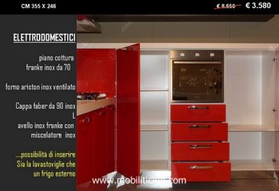 Svendita cucina STOSA in laccato lucido rosso