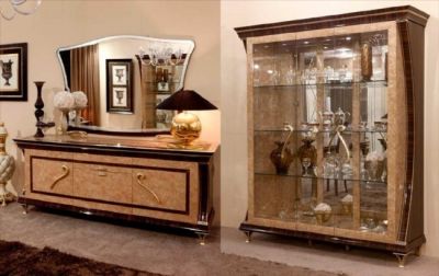 Klassische Italienische Hochglanz Wohnzimmer AXA Möbeln 