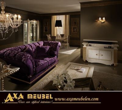 Classic italienische hochglanz Wohnzimmer set AXA Möbel NL