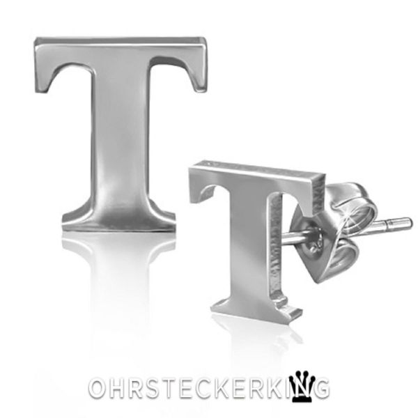 Ohrstecker Buchstaben, Alphabet, Edelstahl Neu