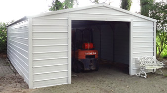 Stahlhalle ST509 Genehmigungsfreie Halle 5,7m x 9,2m