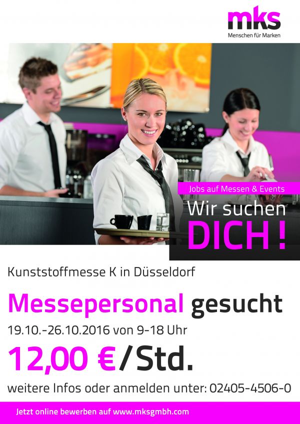 Studentenjobs in Düsseldorf – Auf der Messe K  (19. – 26.10.2016)
