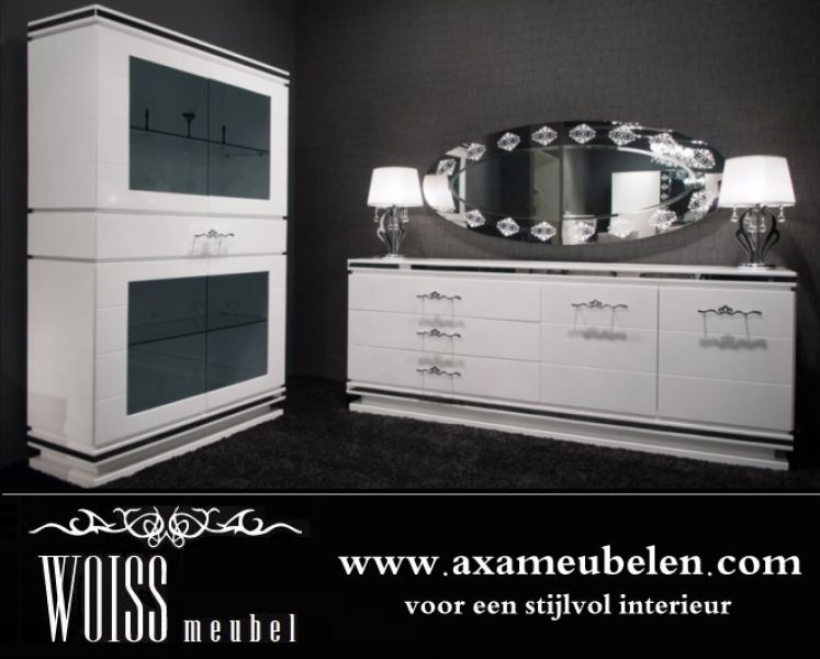 TOP Angebot WOISS Möbel Wohnzimmer Einrichtung Hochglanz weiß