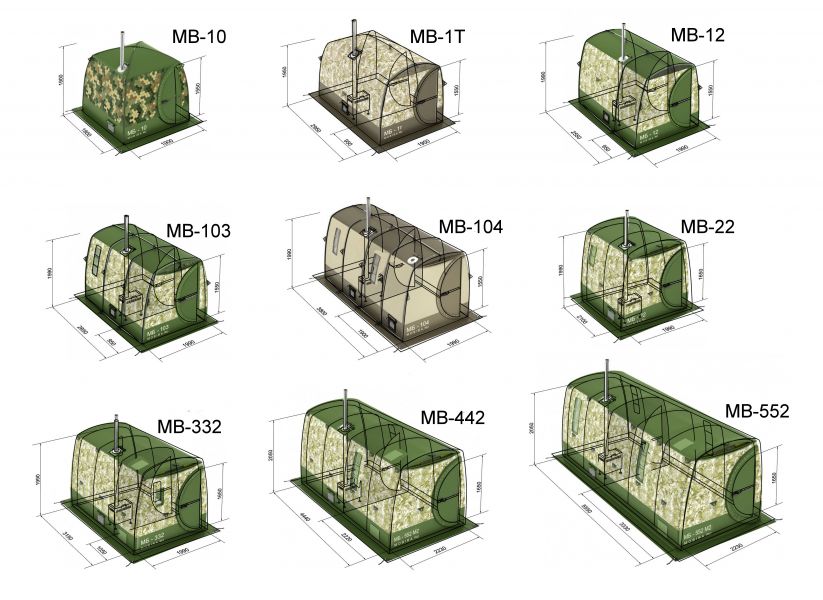 Camping Zelt / Sauna MB-12 + ofen 'Mediana'