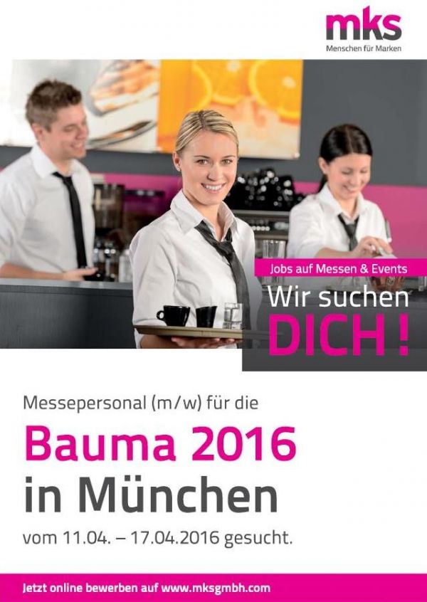 München: Studentenjobs auf der größten Fachmesse der Welt – BAUMA