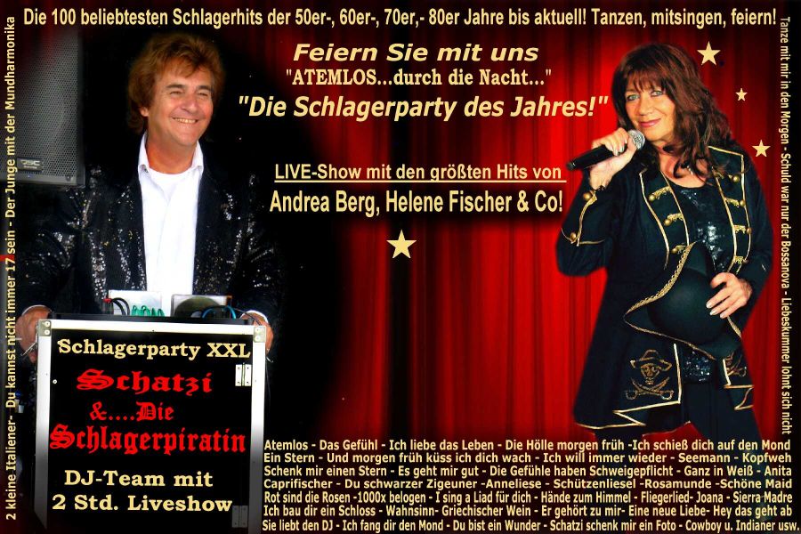 Schatzi & die Schlagerpiratin! Die MEGA Schlager-PARTY! DJ-DUO mit Liveshow!