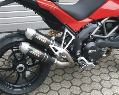 QUAT-D 2-1-2 Komplettanlage Hard Rock mit Schalldämpfern vom Typ Magnum Ducati Multistrada 1200 