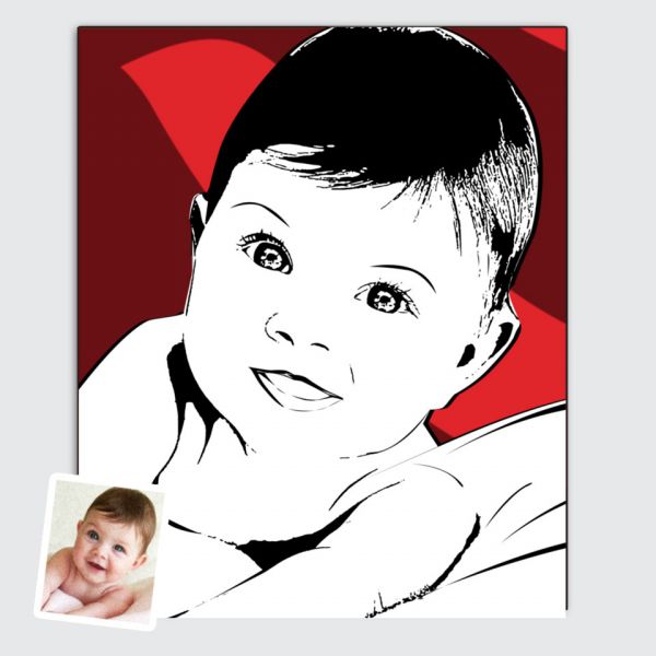 Porträt vom Foto im Retro-Stil - Geschenkidee zu Weihnachten