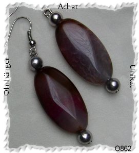 Edelsteinschmuck, betörend schöne Achatohrhänger