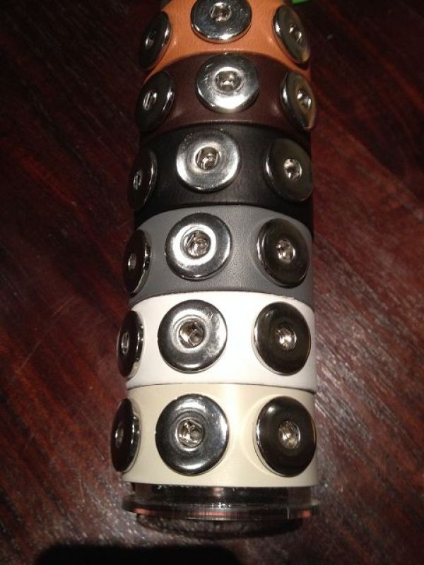 Chunk Click Armband aus echtem Leder in div. Farben Neuware