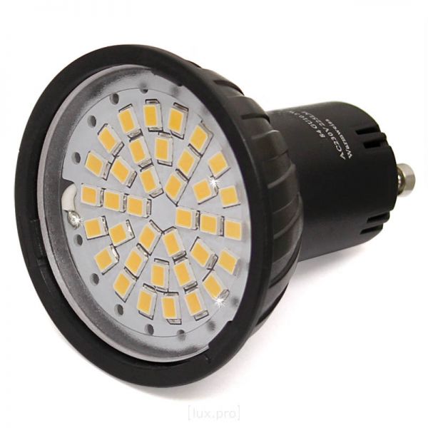 GU10 LED SMD 3W 225LM 3000K WARMWEISS schwarz SPOT LEUCHTMITTEL