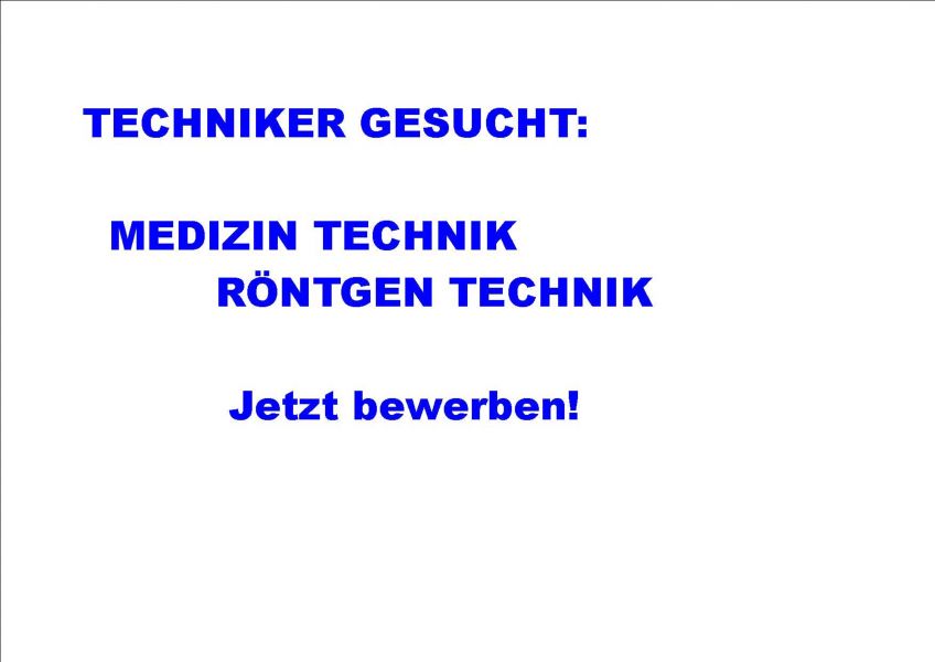 3 Medizintechniker für den Raum Dortmund gesucht: