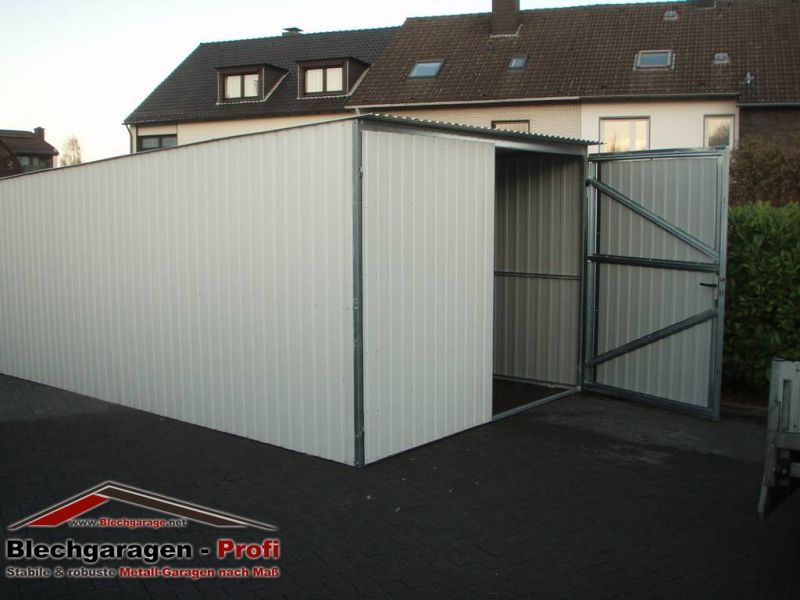 Garage Blechgarage Metallgarage Schuppen Fertiggarage Lager - 3x5m