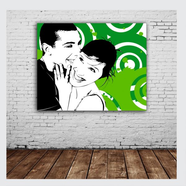 Porträt vom Foto im Retro-Stil - Geschenkidee zu Weihnachten