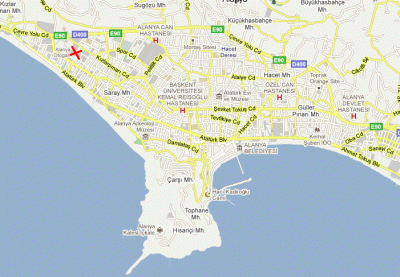 Türkische Riviera Alanya -  Zentrum, Damlatasch, am Museum, 150 m bis zum  Strand