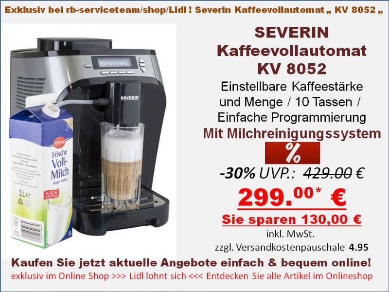 SEVERIN Kaffeevollautomat  KV 8052