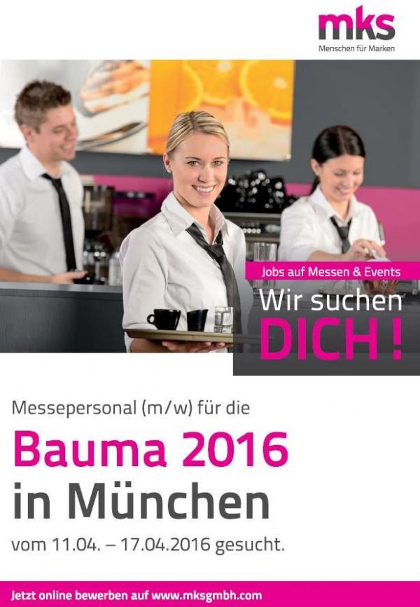 München – Der richtige Job für dich! Messe Hostess auf der Bauma