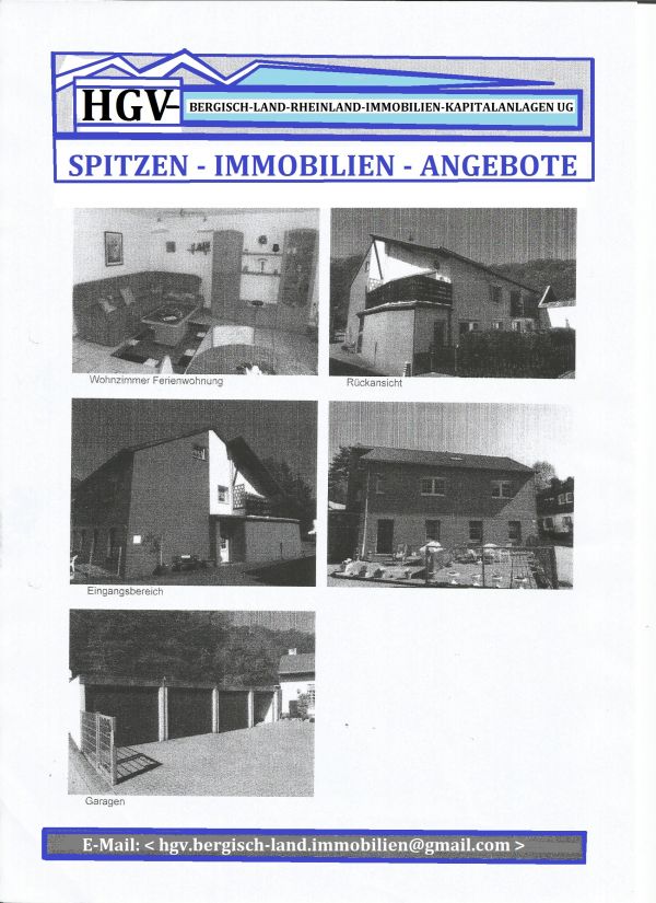 SUPER ANGEBOT! Freist, 4 Fam-Haus, 350qm Wohnfl.5 Bäder/WCs, 5 Garag 700qm Grst.348.500,00 €.Kaufpr 